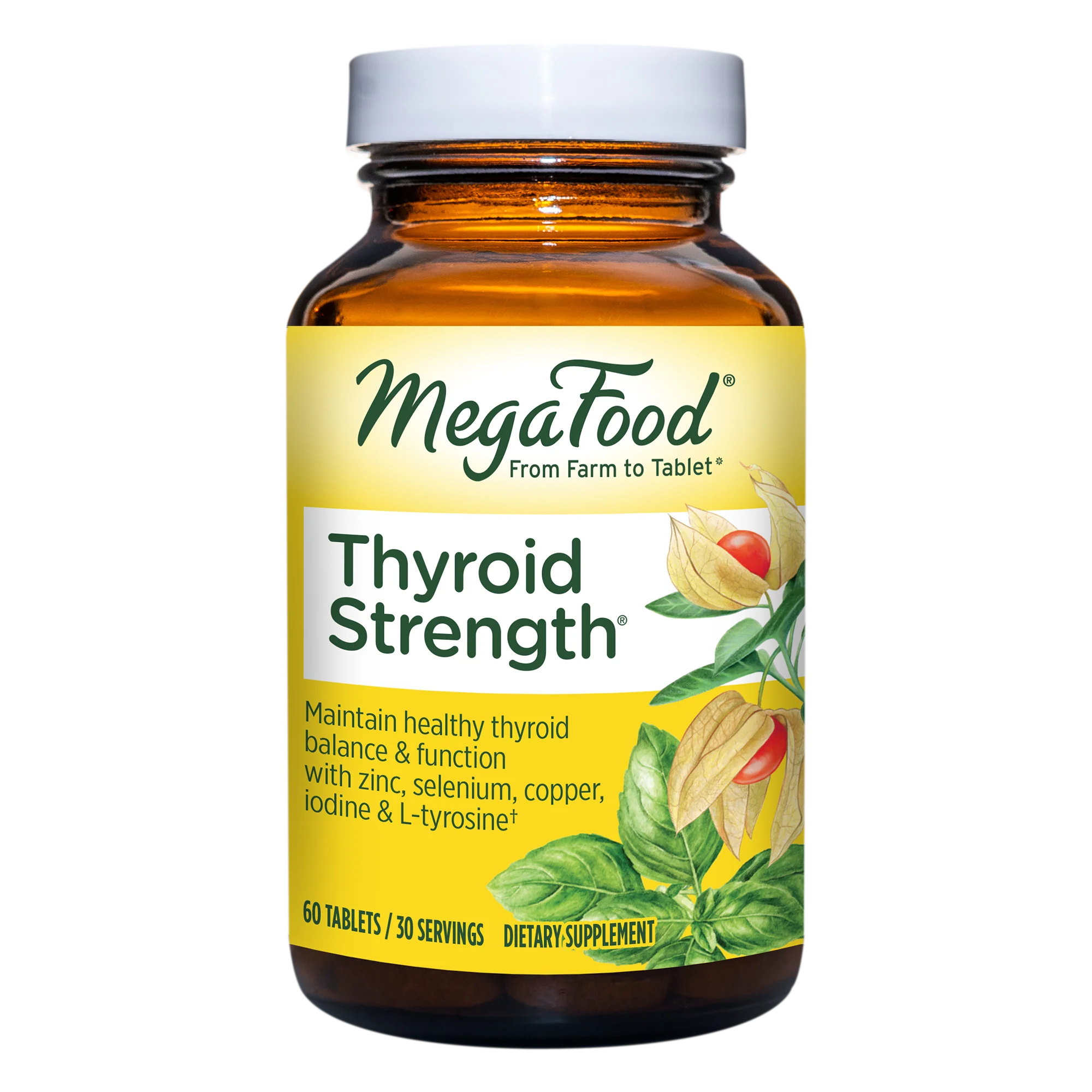 Thyroid StrengthÃ‚ - Multivitamin - Energy Boost, 45 Day / 90ct / MegaFood - Food Based Vitamins & Supplements