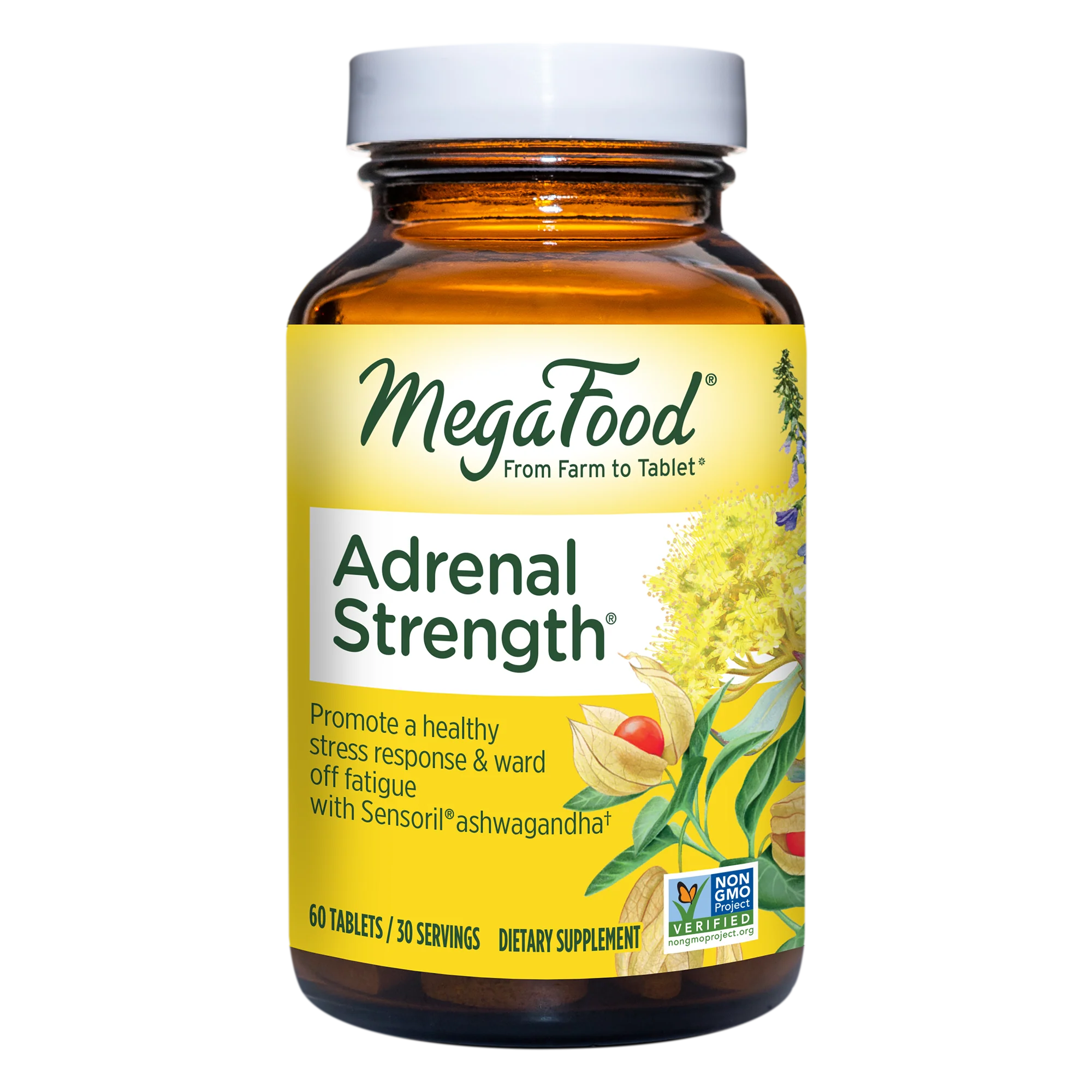 Adrenal StrengthÃ‚ - Food & Herbal Formula, 30 Day / 60ct / MegaFood - Food Based Vitamins & Supplements
