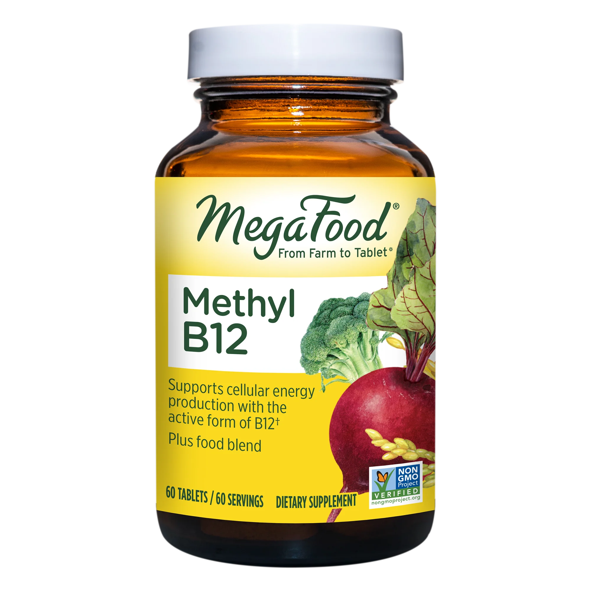 Methyl B12 - Multivitamin - Energy Boost, 60 Day / 60ct / MegaFood - Food Based Vitamins & Supplements