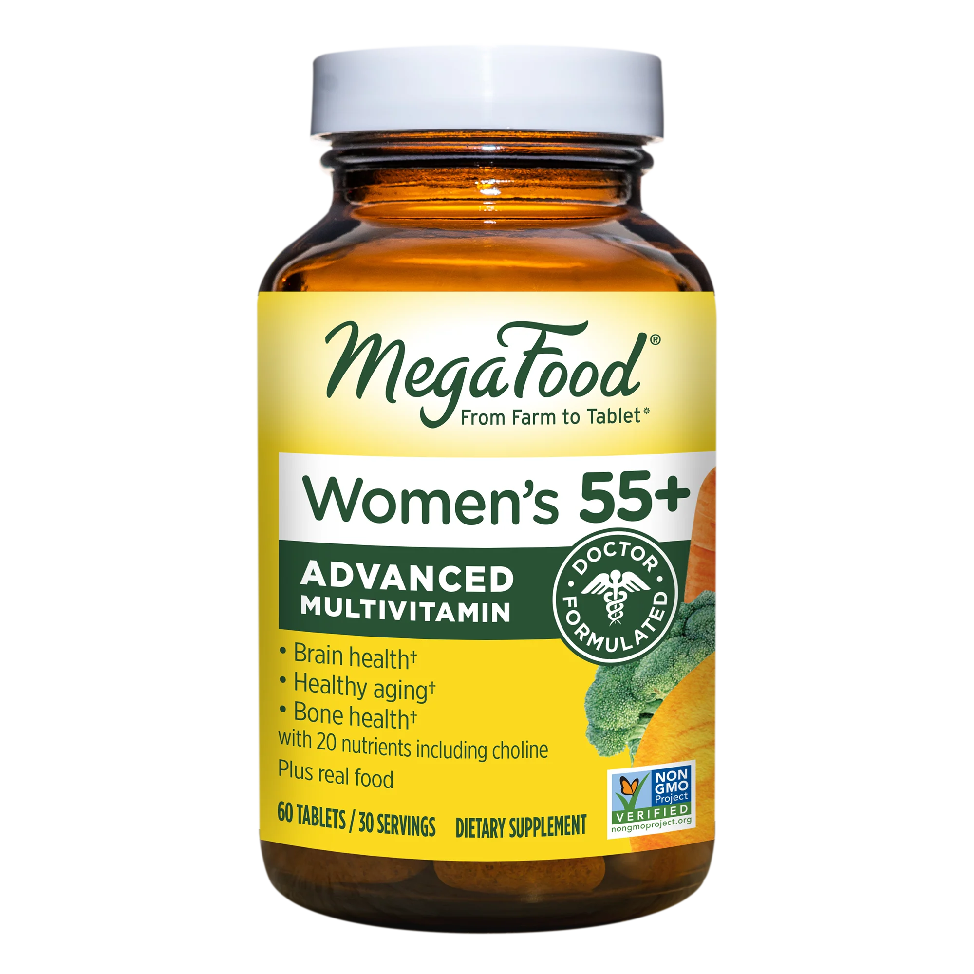 Women's 55 Advanced Multivitamin, 60 Day / 120ct / MegaFood - Food Based Vitamins & Supplements