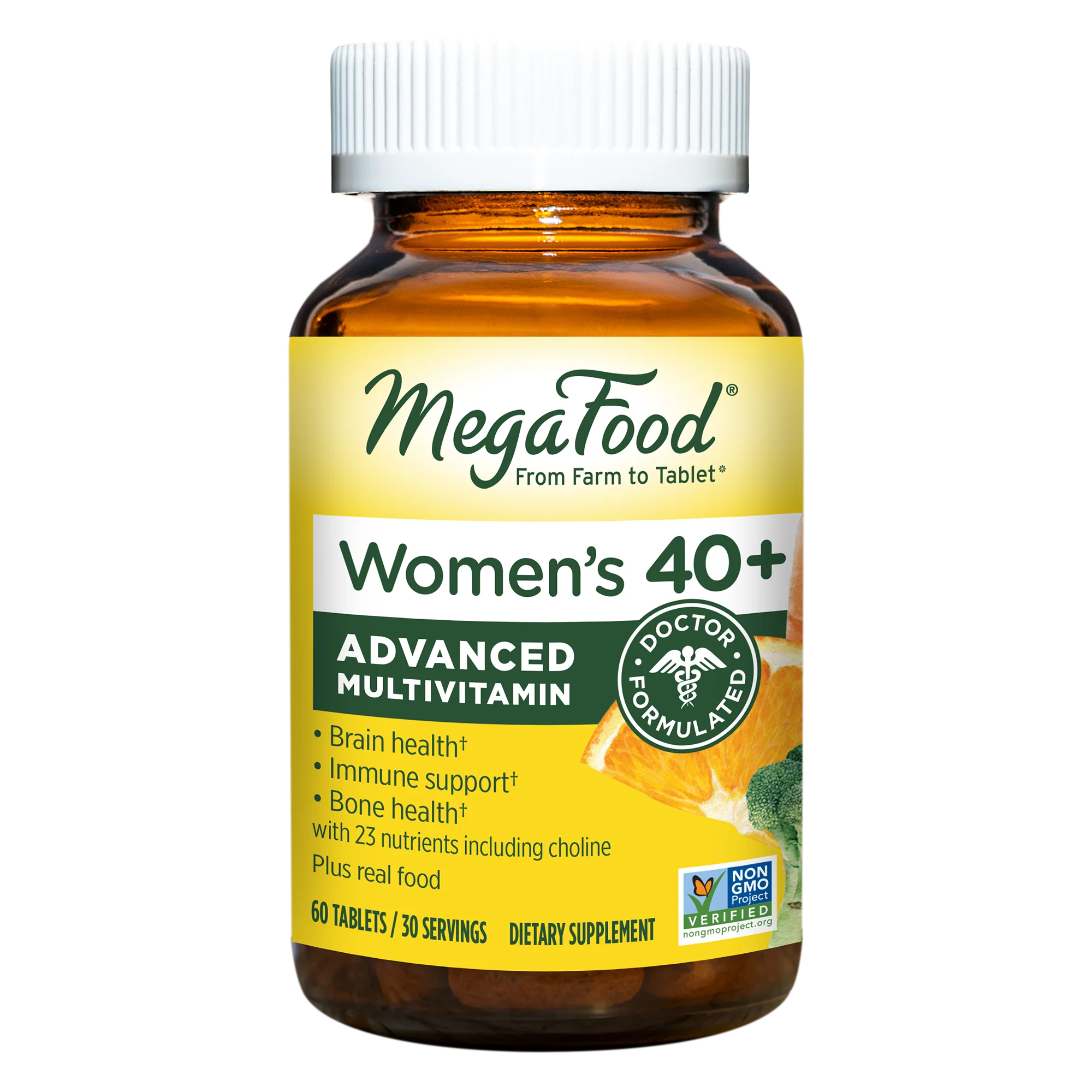 Women's 40 Advanced Multivitamin, 30 Day / 60ct / MegaFood - Food Based Vitamins & Supplements