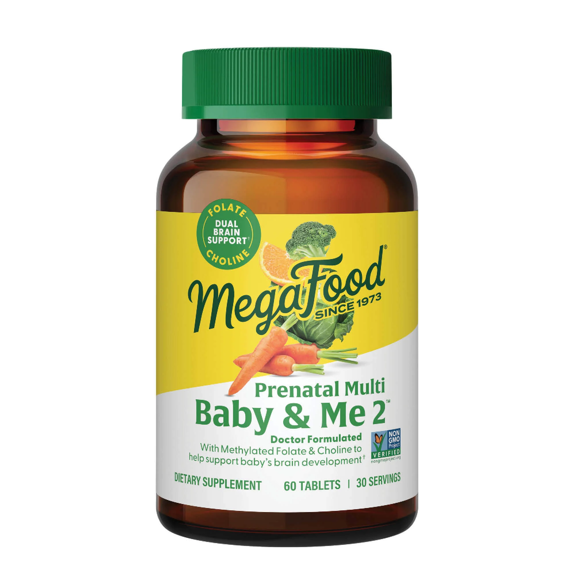 Baby & Me 2 Prenatal Multi - Mineral Supplement, 60 Day / 120ct / MegaFood - Food Based Vitamins & Supplements