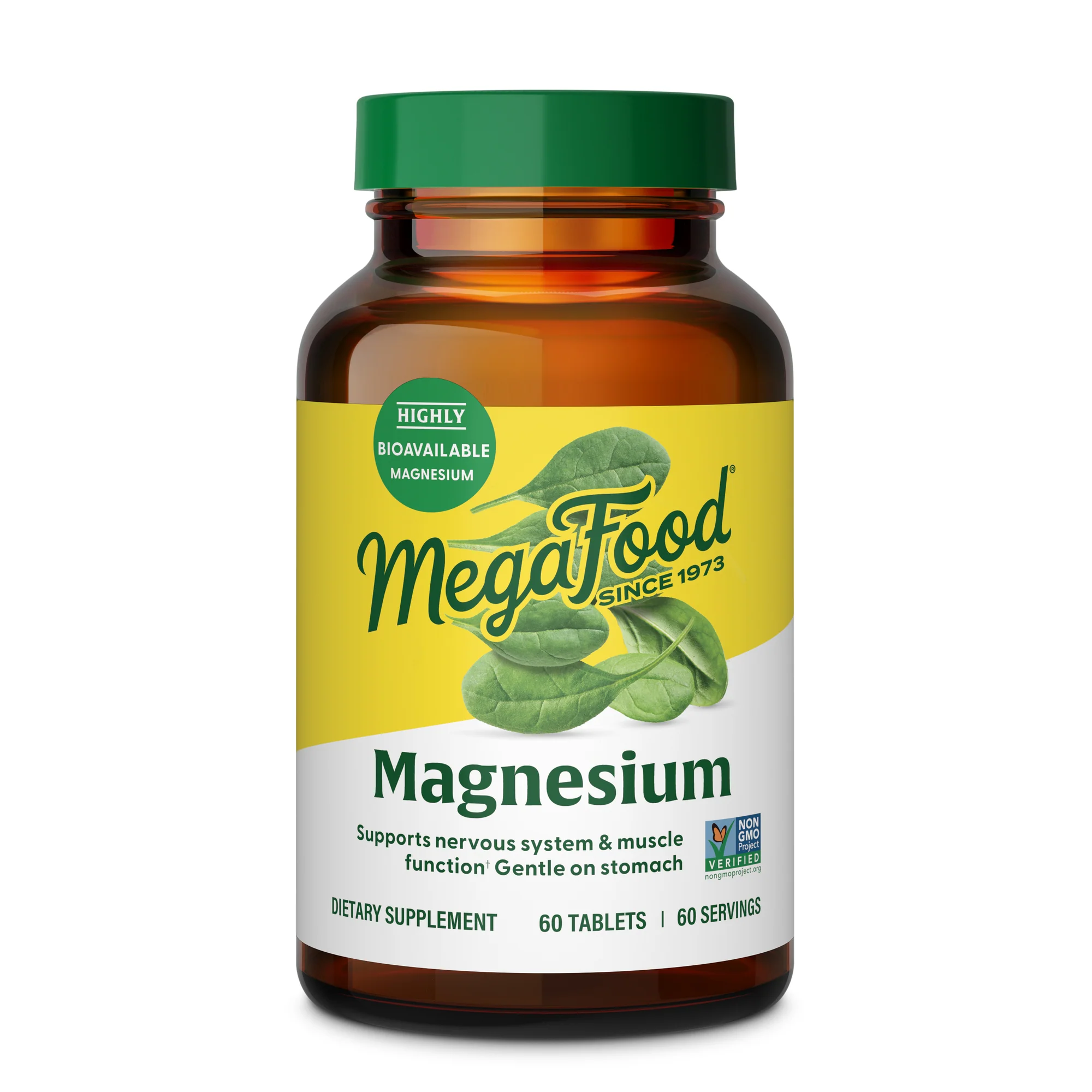 Magnesium - Mineral Supplement, 60 Day / 60ct / MegaFood - Food Based Vitamins & Supplements