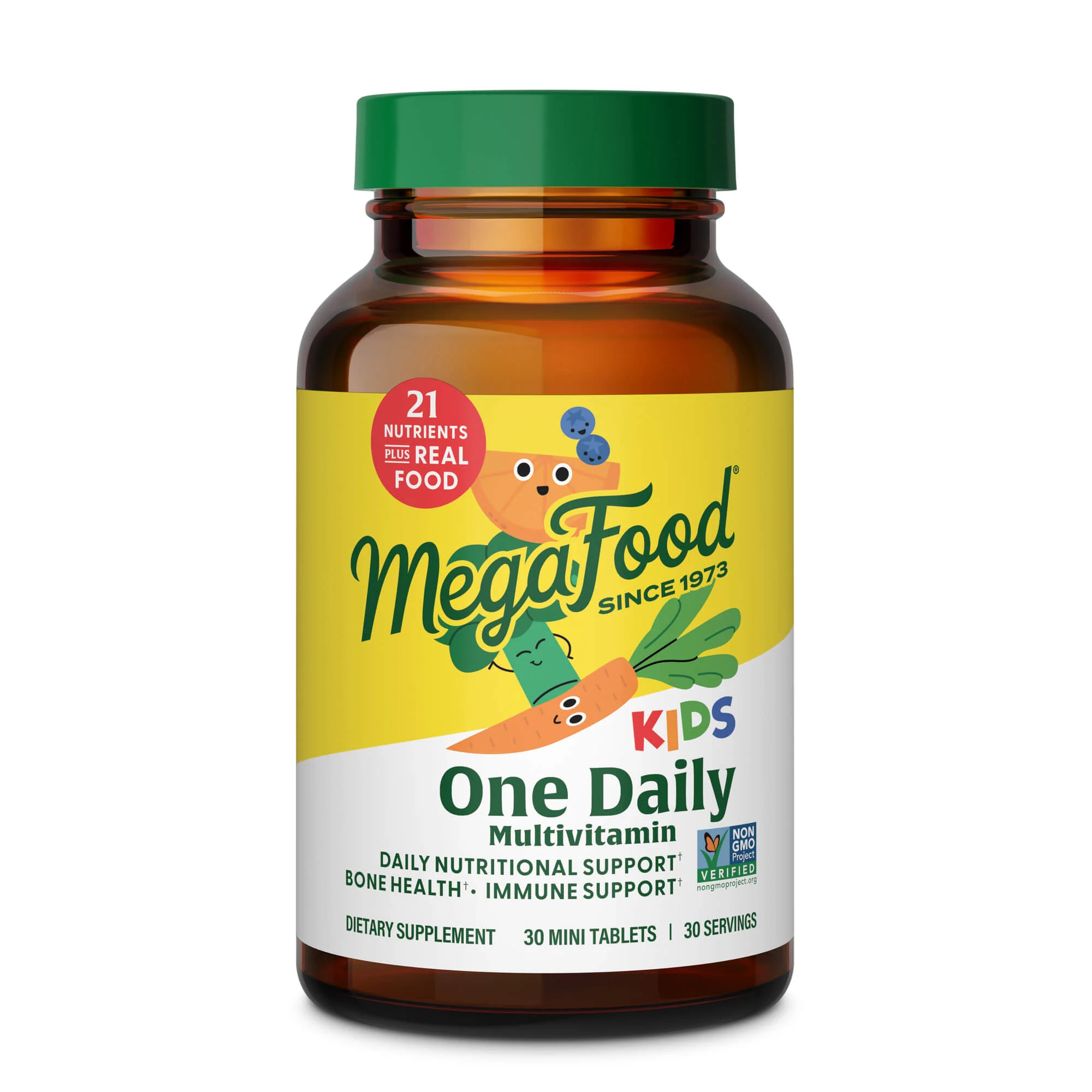 Kids One Daily Mini Multivitamin, 30 Day / 30ct / MegaFood - Food Based Vitamins & Supplements