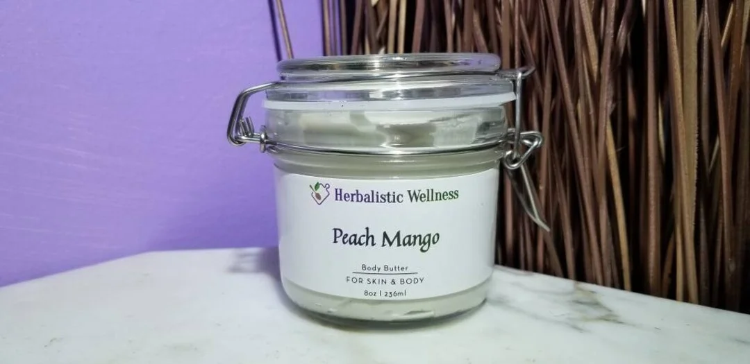 Peach Mango Body Butter, Body Cream, Body lotion,Moisturizer by HerbalisticWellness
