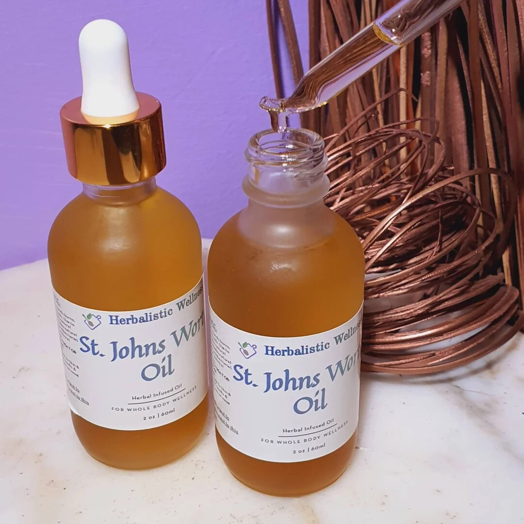 St. John's Body Oil, Massage Oil, Sunburn Oil, rubbing oil by HerbalisticWellness